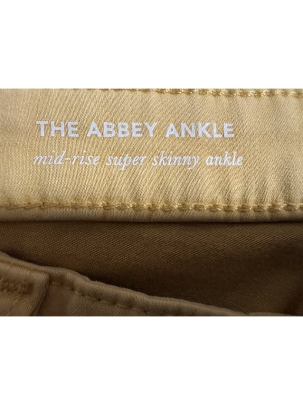 AG Adriano Goldschmied The Abbey Ankle Mid Rise Jeans Yellow Mustard Size 28R - Picture 4 of 8